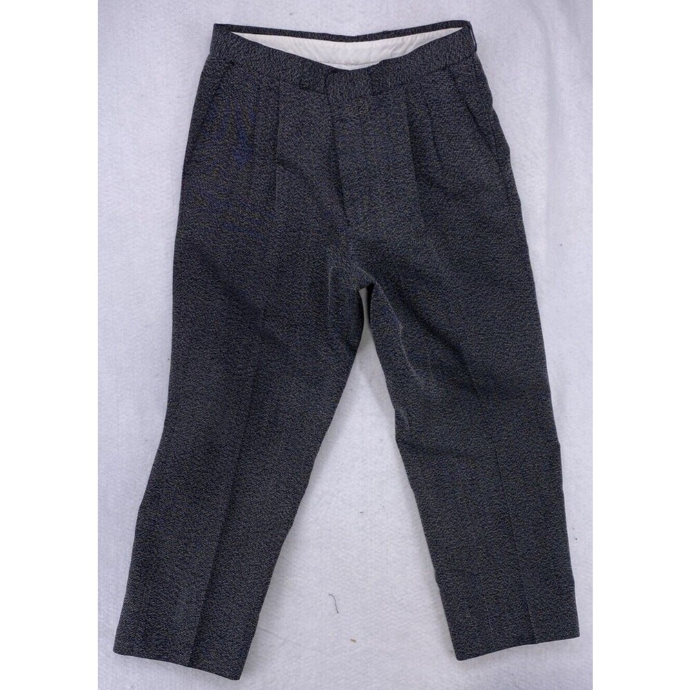 Vintage Rusty Lopez Pleated Trousers Mens 33x27 High Rise Dark Gray Dress Pants